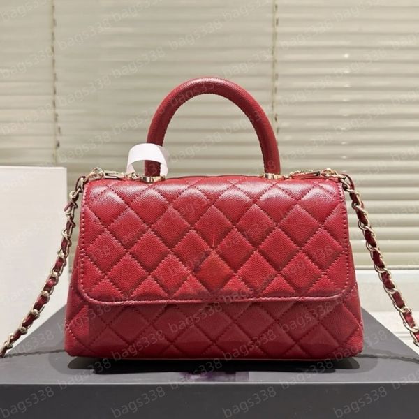 

Designer bag chain strap leather chic casual refined women crossbody bags ladies handbag tote quality diamond lattice caviar classic flap shoulder commuter, A19