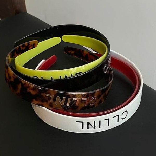 

High-end Designer Headbands Women's Headband Wide-brimmed Headband Hair Bands Brand Elastic Letter Headband Luxury Tortoiseshell Hairband Acetate Hair Accessory
