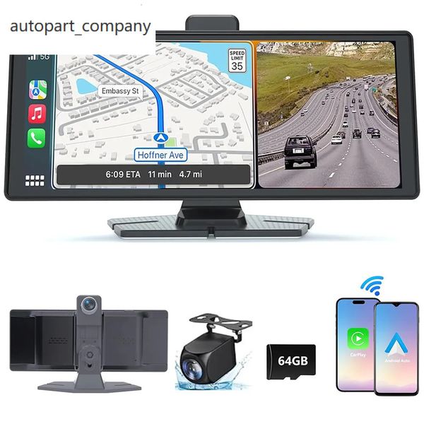 Update 2026 10.26'' Wireless Carplay & Android Auto Screen For With 4K Dash Cam, 1080P Backup Camera, Bluetooth, GPS Navigation, Voice Control, Mirror Link, Car Stereo Fits