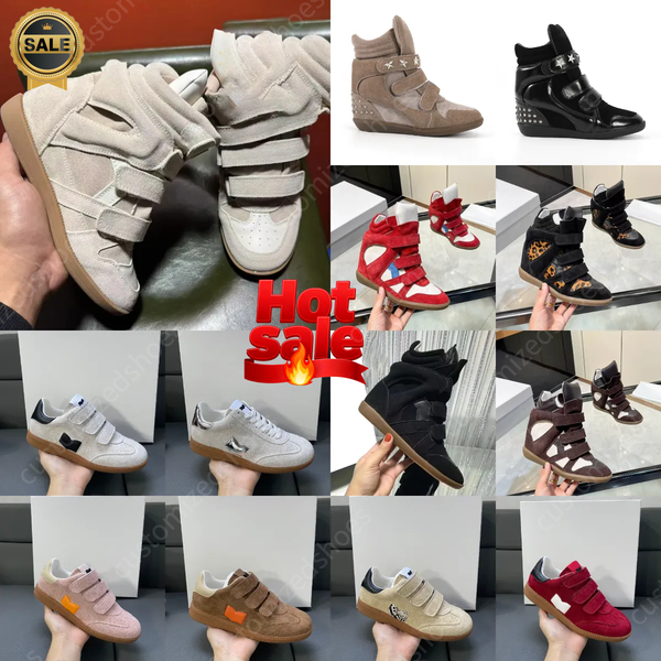 

luxury shoes boots designer womens 35-45 deisgner Brand Hot Sale-Black Genuine Leather winter boots Bekett Leather-Trimmed Suede Wedge Sneakers Fashion New Shoes, #10