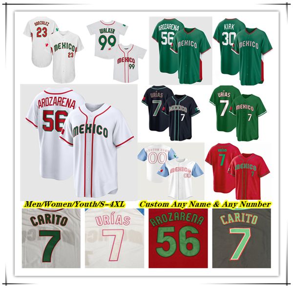 

Team Mexico 2026 World Baseball Classic WBC Jersey Randy Arozarena Alek Thomas Jarren Duran Joey Ortiz Nick Gonzales Ramon Urias Jonathan Aranda Alejandro Kirk 4XL, Men black style
