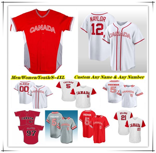 

Canada 2026 World Baseball Classic WBC Jersey BO Josh Naylor Tyler O'Neill Abraham Toro Owen Caissie Otto Lopez Denzel Clarke Tyler Black Liam Hicks Edouard Julien 4XL, 2026 men red style