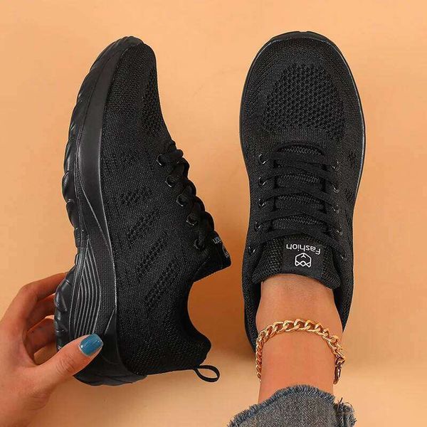Breathable Casual Sneakers Platform Lace-up Outdoor Running for Women Mesh Lightweight Sports Walking Female Shoes