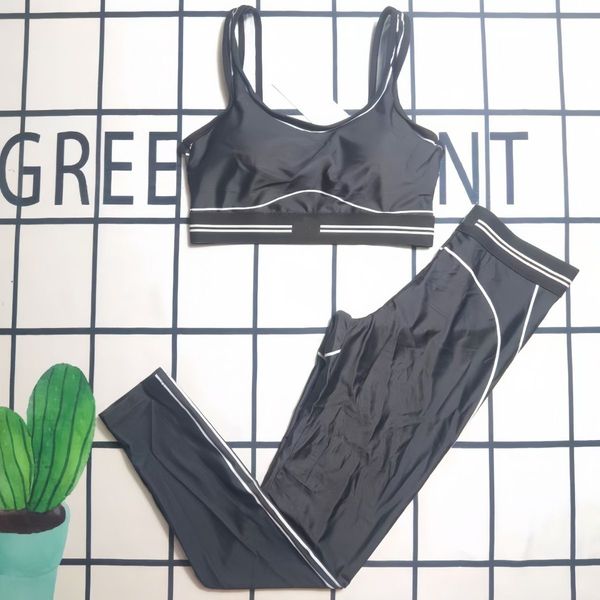 

Yoga women Set Gym Seamless Sports Tracksuit Heart Throb Bra+Leggings White Striped Low Back Dance Outfits Summer Women clothes bra set yoga suit, Color#10