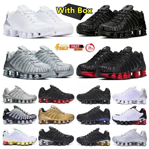 

2026 designer shox mens running shoes 809 301 802 TL 1308 4R Triple White Black Red men women trainers sports sneakers sneaker Jogging Walking Platform Shoe, Color#5