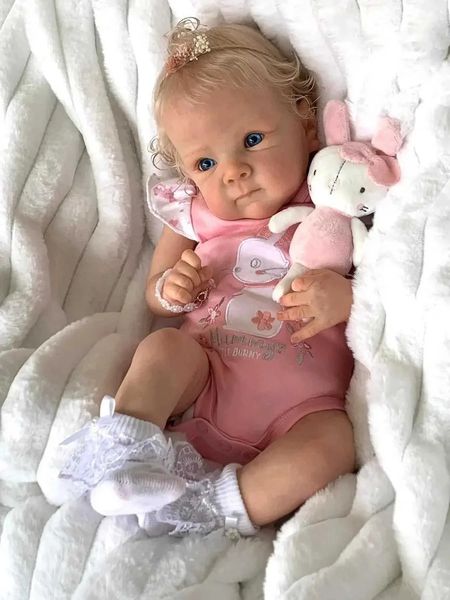 reborn baby doll silicone 45cm Reborn Baby Bettie silicone Realistic Newborn Girl with Soft Body Hand Painted Collectible Doll Perfect Gift realistic newborn