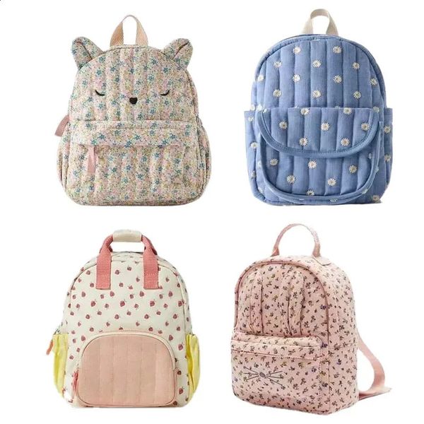 2025 Cartoon Print Floral Kids Backpack for Girls Boys School Bags Kid Bag Backpacks for Kids for School Cute Backpack 260204