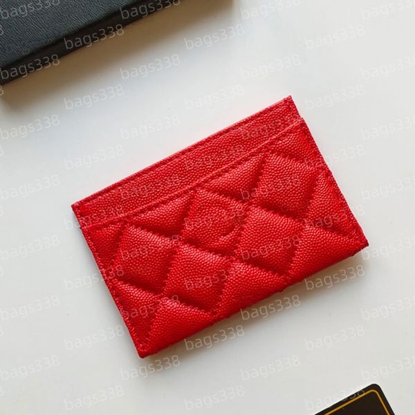 

Designer wallet card holder luxury grained smooth genuine caviar women leather credit fashion casual shopping purses coin pocket mini quality classic passport, A20