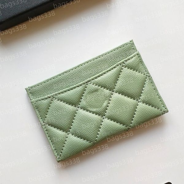 

Designer women's mini wallet coin bag card passport leather secure credit slots caviar holder compact purses casual porte carte quality classicorganizer solid, A17