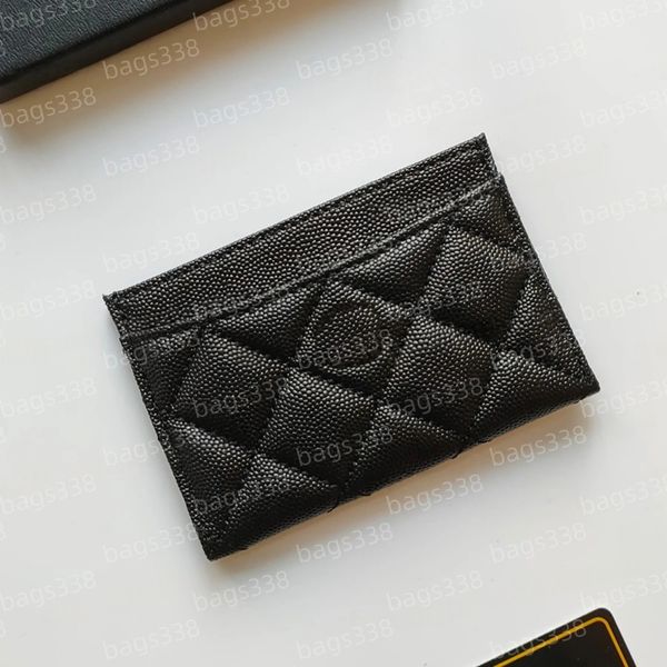 

Elegant designer women leather wallet secure credit card slots caviar holder compact purses luxury casual porte carte quality grained smooth passport organizer, A10