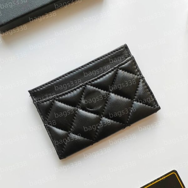 

Mirror quality luxury bag genuine leather designer wallet classic card holder elegant women secure credit caviar compact purses carrying pouch vintage pebble, A1