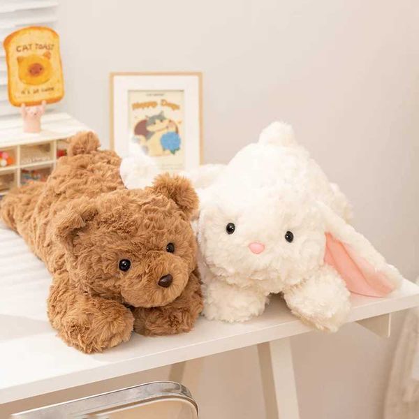 55cm Cute Little Teddy Bear Bunny Rabbit Plush Toy Adorable Stuffed Animal with Soft Twisted Teddy Bear Perfect Gift for Girl X260225