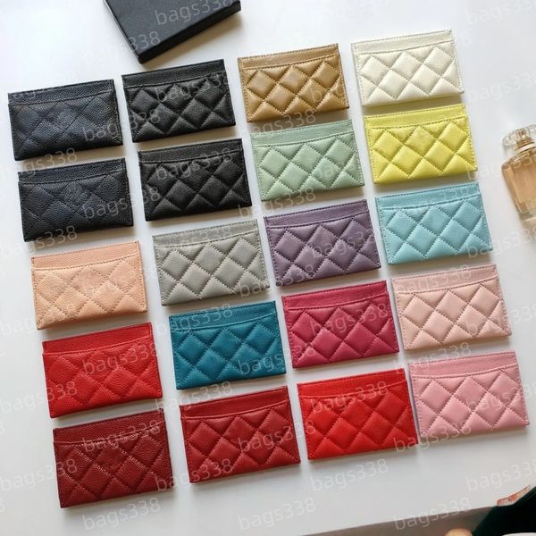 

Designer wallet card holder luxury grained smooth genuine caviar women leather credit fashion casual shopping purses coin pocket small quality classic passport, A12