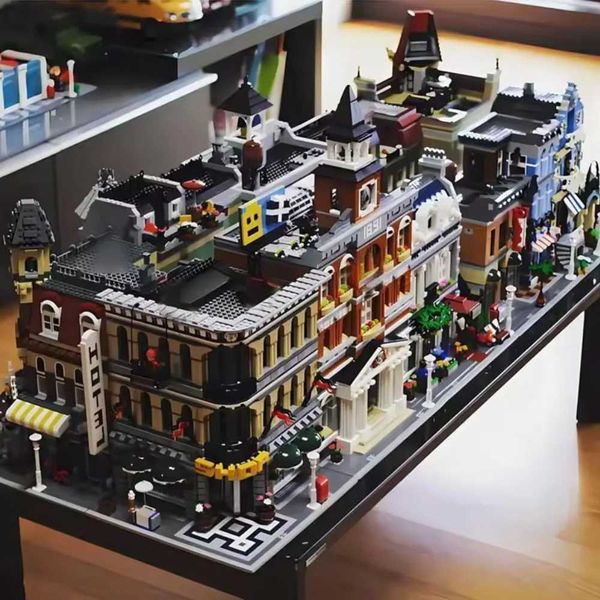 Creative Ideas Compatible 10224 King with figure Street View Building Block Hall Pet shop MOC Bank Christmas gift Adult toys X260225