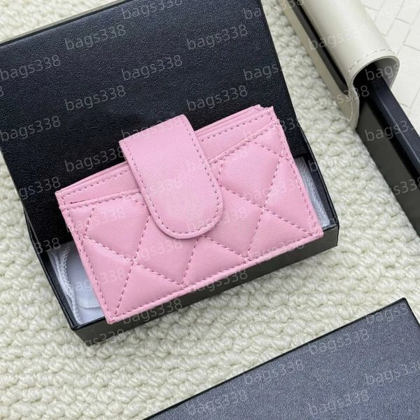 

10A high quality designer wallet coin purses card holder women handbag small bag genuine leather branded bags secure credit caviar compact luxury casual passport, Grey