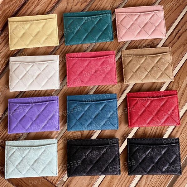 

Card holder women wallet designer purses handbag elegant leather wallet secure credit slots caviar compact luxury casual porte carte quality passport organizer, A18