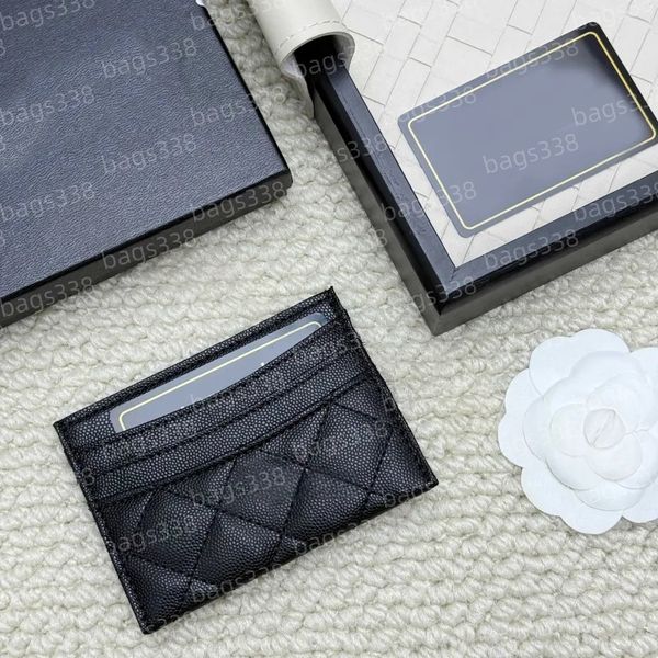 

Card holder women wallet designer purses handbag mini bag genuine leather branded bags 10A quality coin secure credit slots caviar compact porte passport organizer, A4