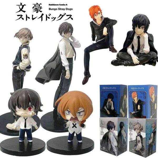 Bungo Stray Dogs 7-22cm Dazai Osamu Noodles Press Figure Japanese Cartoon Figurines Collection Cute Toys T260226