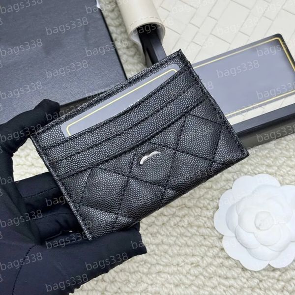 

Card holder women wallet designer purses handbag small bag genuine leather mini branded bags brand 10A highest quality coin elegant secure credit slots caviar, A22