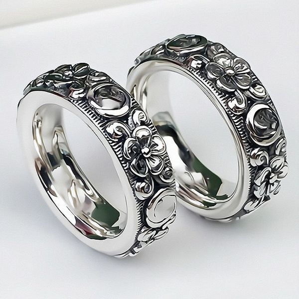 

gg ring womens anillos bague designer ring couple jewelry band titanium steel with diamonds casual fashion street classic gold silver rose