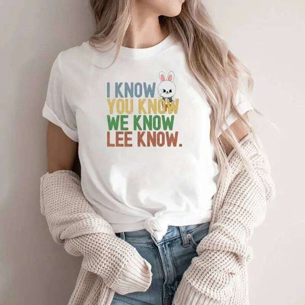 T-Shirt I You Know Funny Harajuku Fun Y2K Stray Shirt Women's C260226