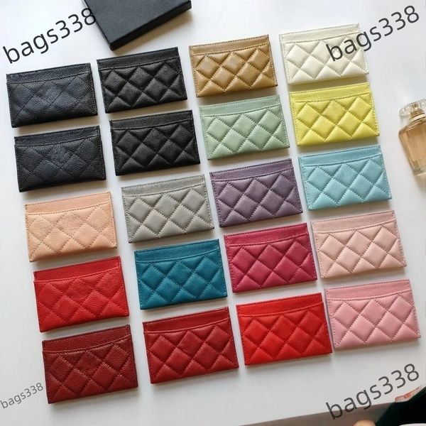 

Designer wallet card holder luxury grained smooth genuinecaviar women leather credit fashion casual shopping purses coin slots carte pocket mini quality classic, A21