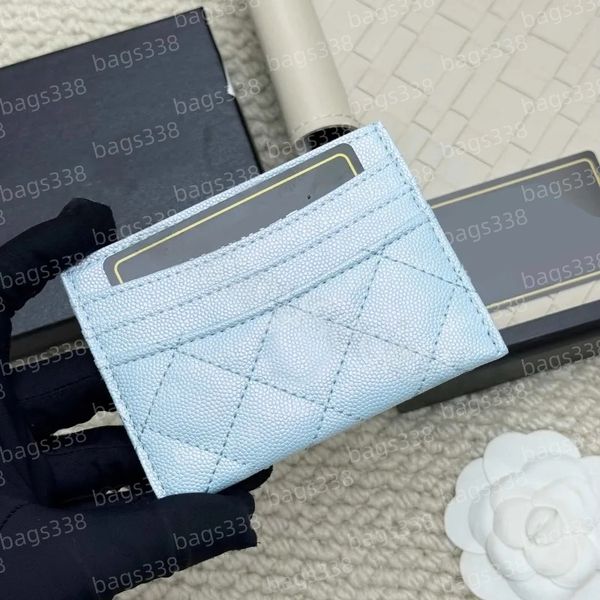 

Card holder women wallet designer purses handbag small bag genuine leather branded bags 10A quality secure credit slots caviar luxury casual porte carte organizer, A2