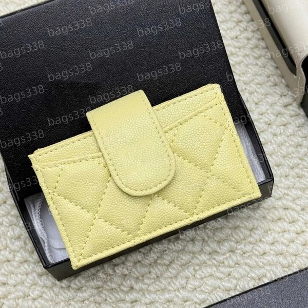 

Designer fashion card holder women men classic pattern quality wallet coin purses handbag small bags brand credit slots caviar compact casual passport quilted, A16