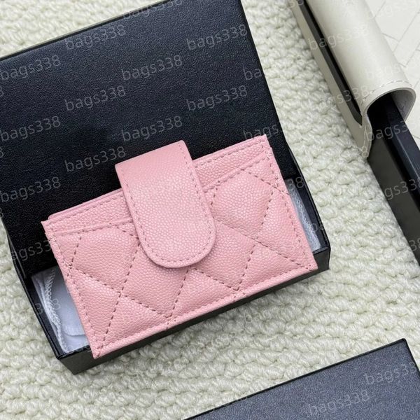 

Designer fashion card holder women men classic pattern quality wallet coin purses handbag small bag brand credit slots caviar compact casual passport quilted bags, A19