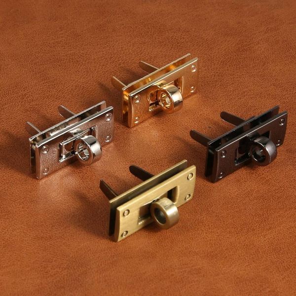 Bestseller 10PCS 3.5CM Metal Rectangle Turn Lock Twist Clasp for Leather Craft Women Handbag Shoulder Bag Purse DIY Wallet Accessaries ddmytues