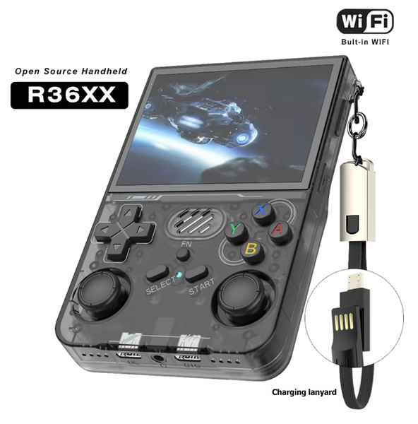 3.5 Inch Screen Retro R36XX Handheld Game Console 15000+ Games built-in WiFi Retro Gaming, Open Source System Support Two Players