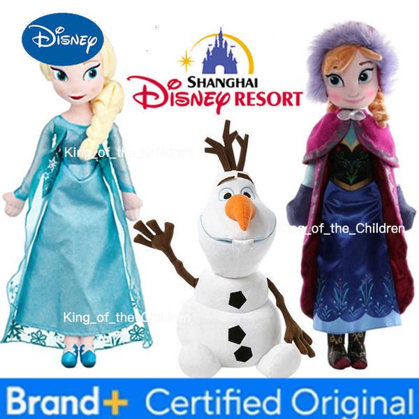 Disney HOT Frozen Elsa Anna Princess Stuffed Plush Doll Olaf Snowman Ice Sven Flareon Bruni Toy Girls Kids Xmas Birthday Gifts H260228