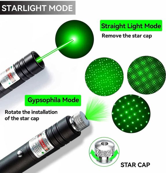 1Purple USB Green Laser Pointer Red Light dot Visible Beam Hunting Accessories Cat Toy Laser Torch Starry Head For Hunting C2606021