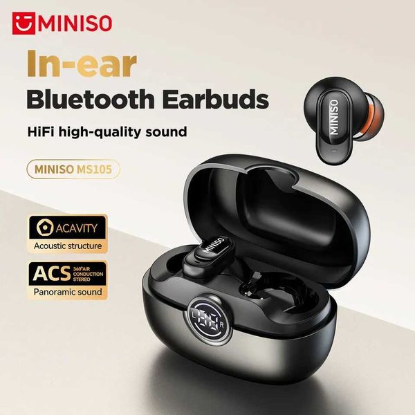 Bluetooth MINISO MS105 Earphone In-Ear Earbuds Soft Earbuds Wireless Headphones Waterproof IPX5 L260602