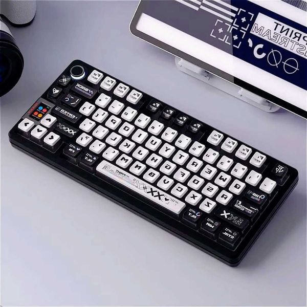 CSGO Print Set Four Side Transparent SAX Pudding Key Cap PC 125 Key for 60/64/84/98/108 Mechanical Keyboard L260603