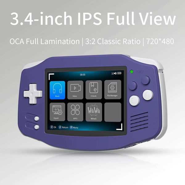 Consoles ANBERNIC RG34XX Handheld RG Game 34XX Retro Gaming Console Linux 64-bit 3500mAh Battery WiFi HD and TV OutputJ260603