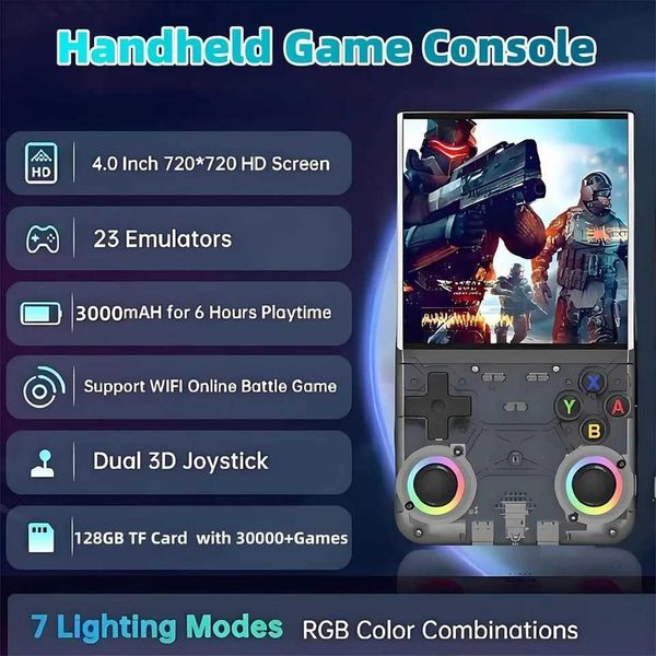Handheld R36S Video Retro R36 tra Game Console IPS Sn 128GB Games Portable Pocket Player Linux System R36tra R36 PROJ260603
