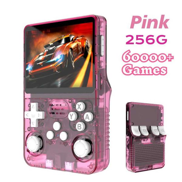 256G 128G R36S Retro Handheld BOYH Game Console Linux System 35 Inch IPS Portable Pocket Player 64GB Video Gaming Kids GiftsJ260603