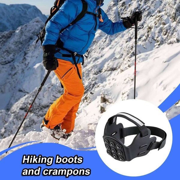 Cleats 1 Pair Non-Slip Crampons Hiking Spikes Ice Traction Shoes for Climbing Fishing Running Shopping Adventure