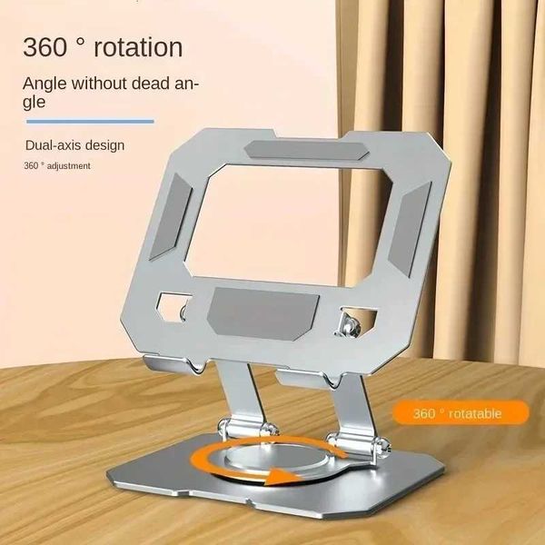 GeneralRotatable 360 Metal Tablet Stand Adjustable Foldable Desktop Stand Holder Heat Dissipation Compatible For Tablet ComputerT2600604