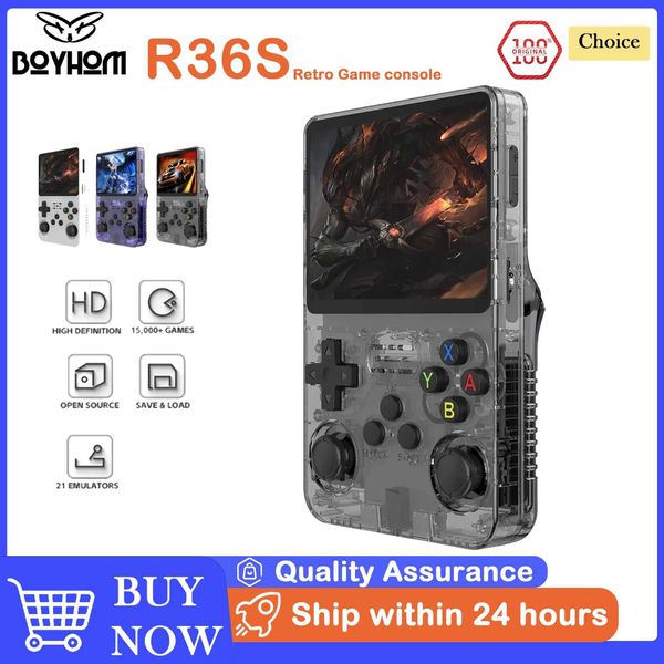 R36S Retro Handheld Game Console 35 IPS15000 Games Linux Portable Pocket Player 64G TF Card RK3326 Original ARKOS Z260606