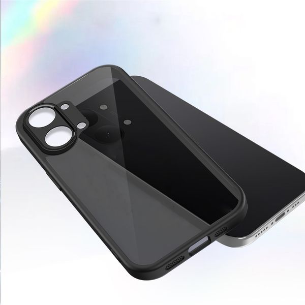 Black Phone Case For Xiaomi POCO X8 ProMax X7 Pro X6 Translucent Frosted Four Corner Airbag Anti Drop Protective Casing