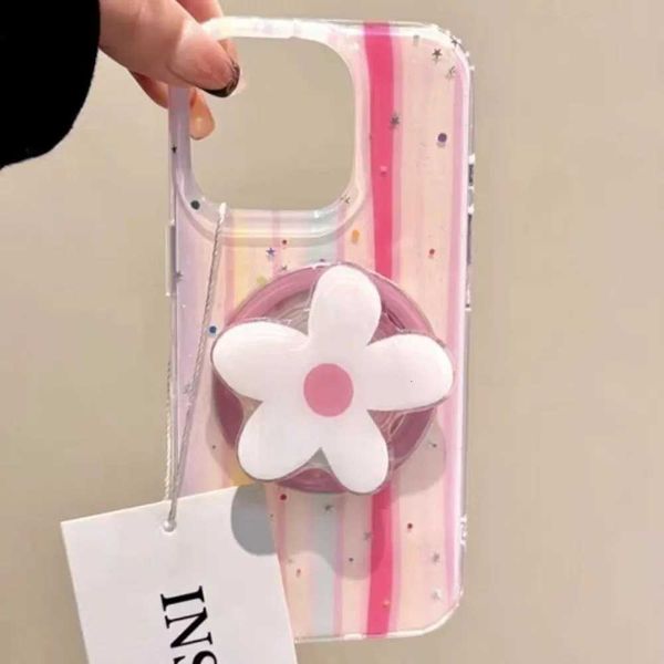 Korean Floral Magnetic Simple Phone Griptok Holder Universal For iPhone Lazy Bracket Holder Socket J260606