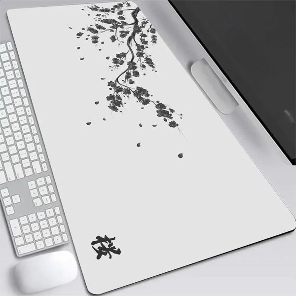 Japan Cherry Blossom Mouse Pad XXL Gray Lapto Gaming Deskmat Sakura Mousepad Anime Office Ca C260808