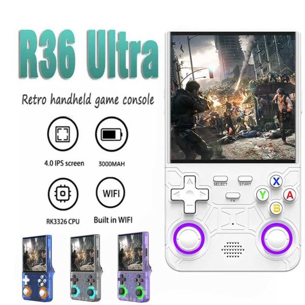 R36 Ultra Handheld Retro Video Game Console I Screen 128GB Preloaded Games Portable Pocket Player with Linux System R36Ultra T260608