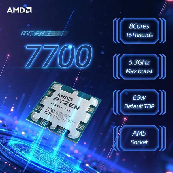 Amd Ryzen 7 7700 Cpu Processor 38 Ghz 8-Core 16-Thread Cpu L332M Socket Am5 New
