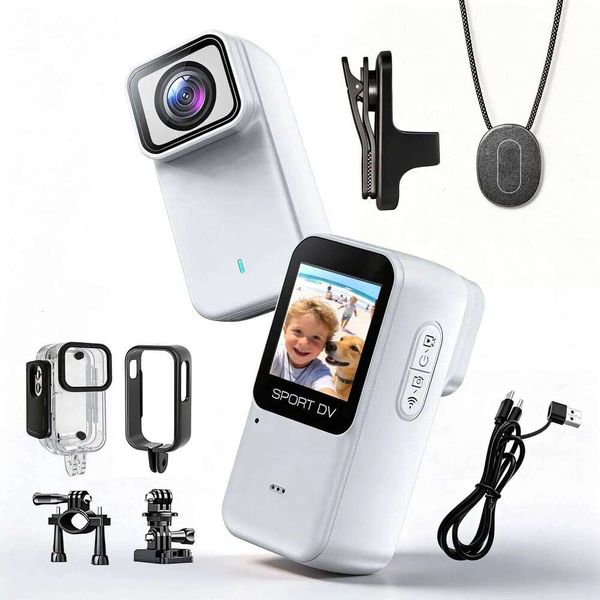 Kaysunlink 4K FHD M21 Action Cameras, Body with Audio and Video Recording for Outdoor Vlogging 26L0609