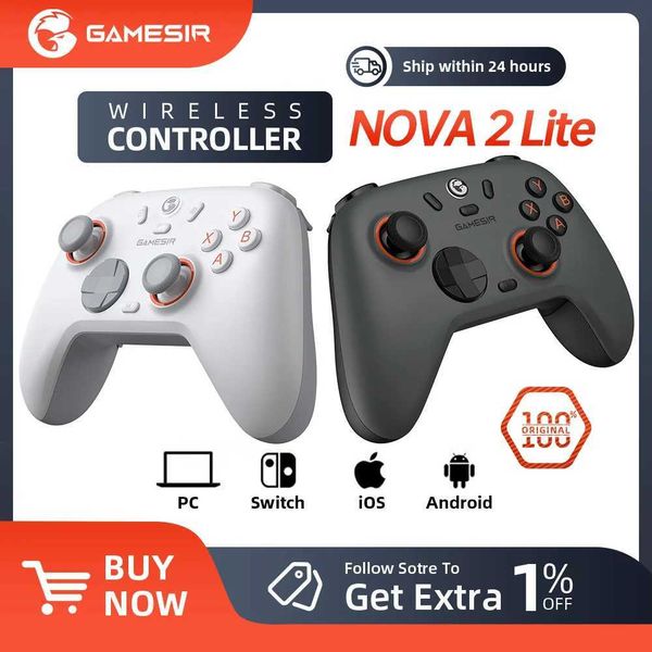 GameSir Nova 2 Lite Wireless Game Controller for PC Nintendo Switch 2 Android and iOS Hall Effect Sensing Stick and Striggers T260608