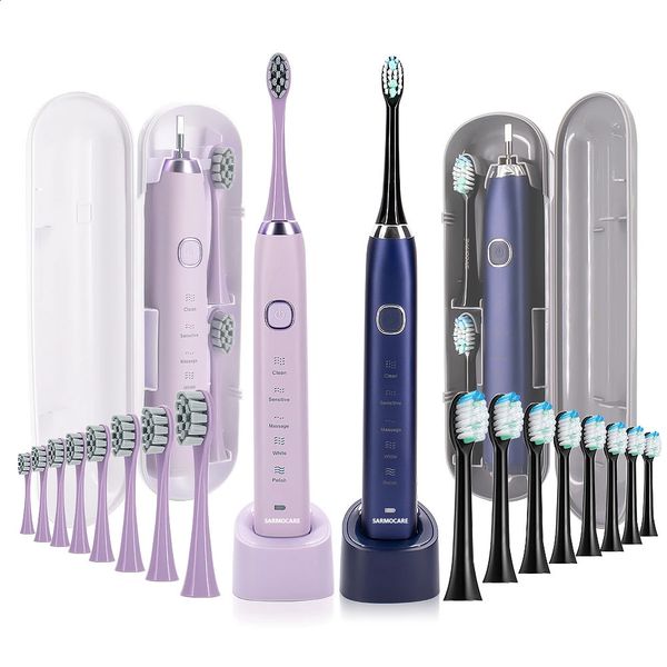 USB Rechargeable Electric Toothbrush Automatic Toothbrush for Adults with 5 Modes and 8 Replacement Brush Heads 260610