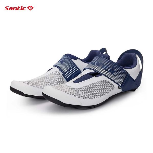 Santic Mens Cycling Shoes Nylon Sole Triathlon Sports Mesh Fabric Breathable Outdoor WMS24051 260609BJ